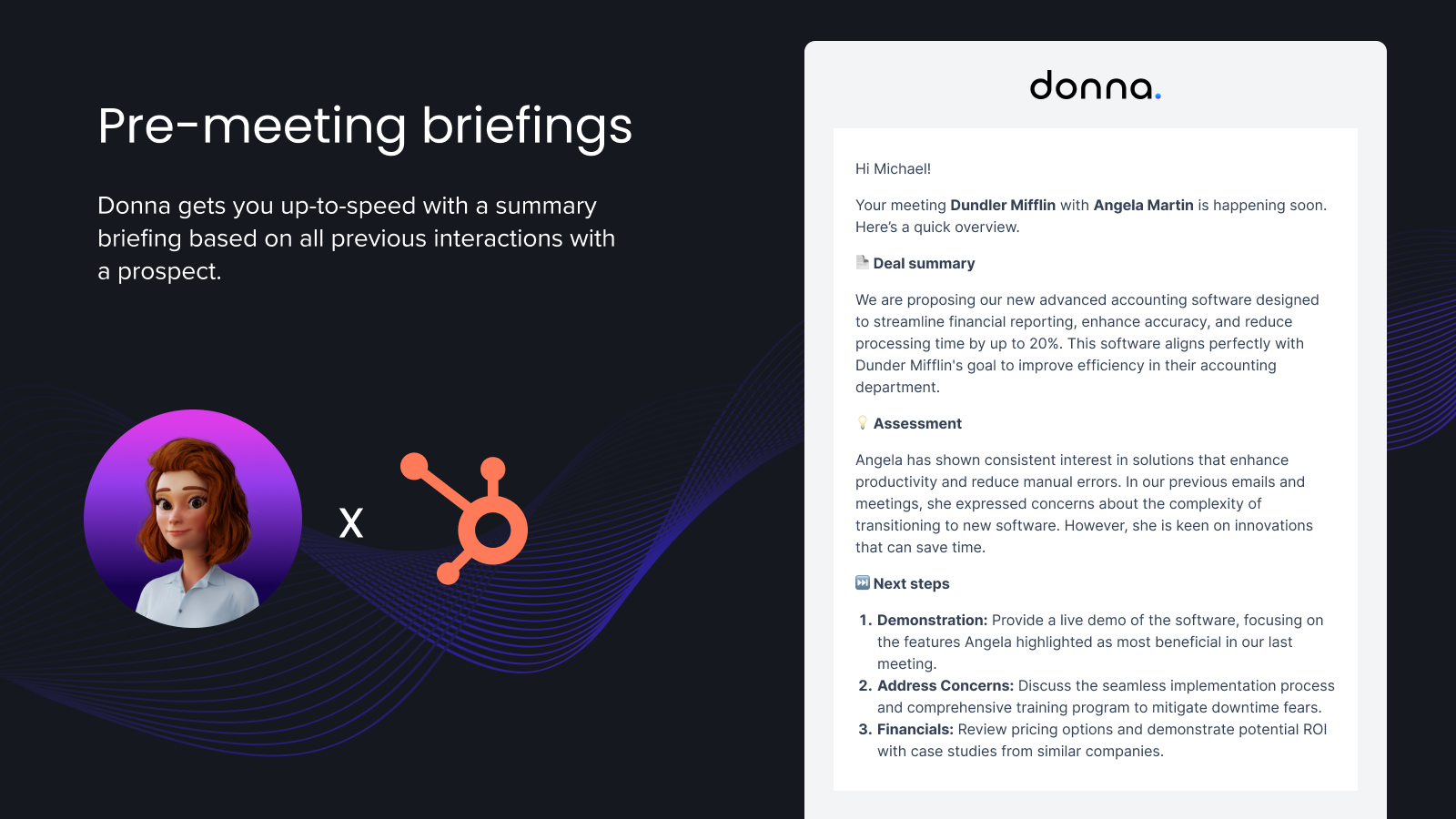 Pre-meeting briefings